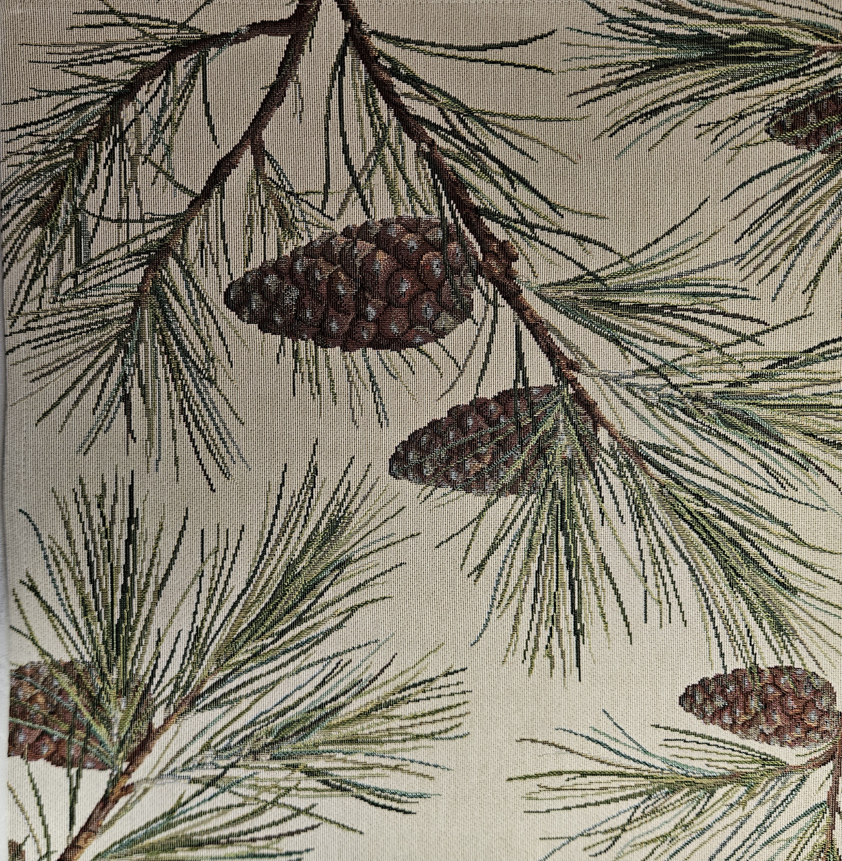 Tischdecke Weihnachtsgobelin - 100x100cm, Kiefernzweig