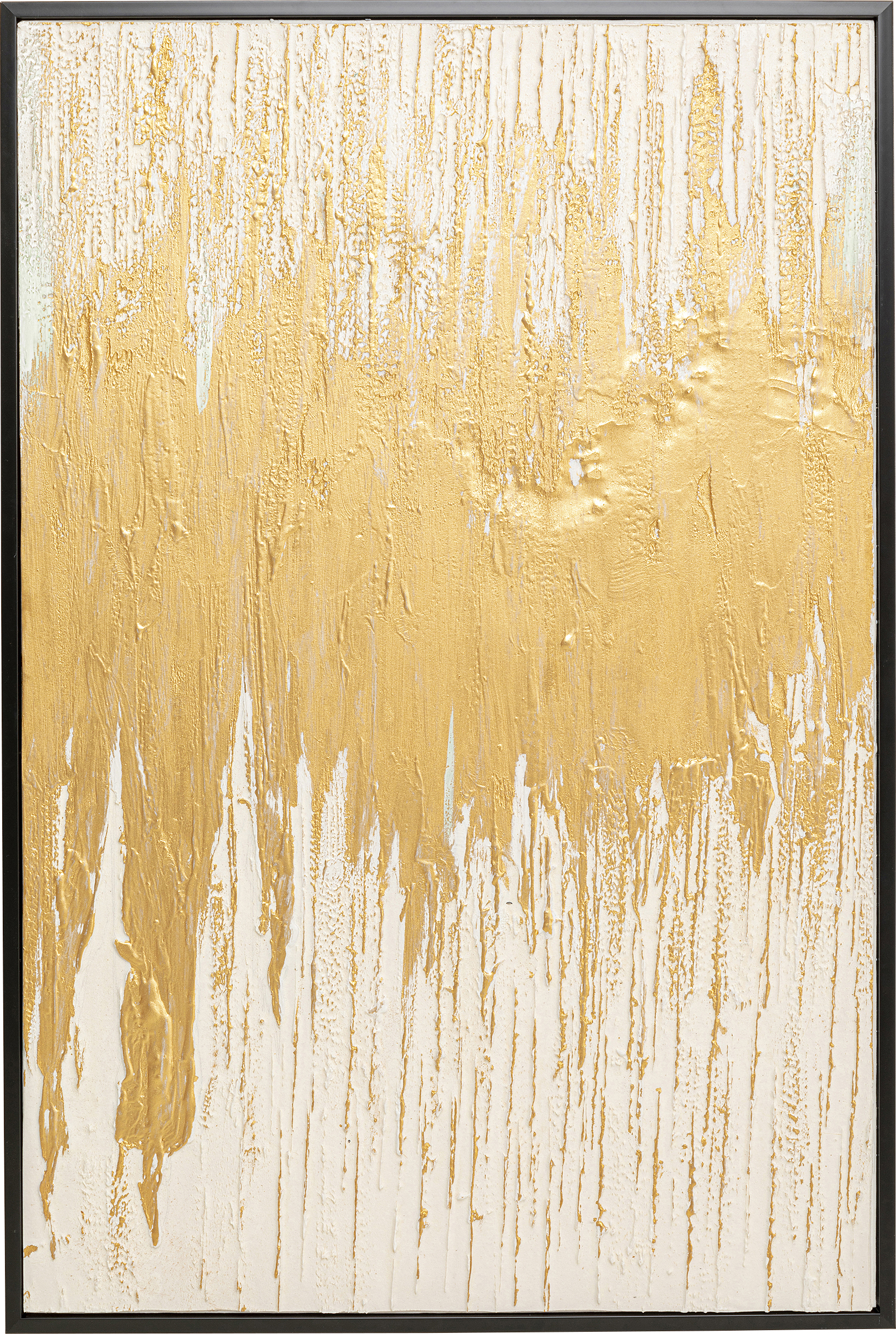 Gerahmtes Bild Abstract, weiß, Acrylfarbe - Bilder