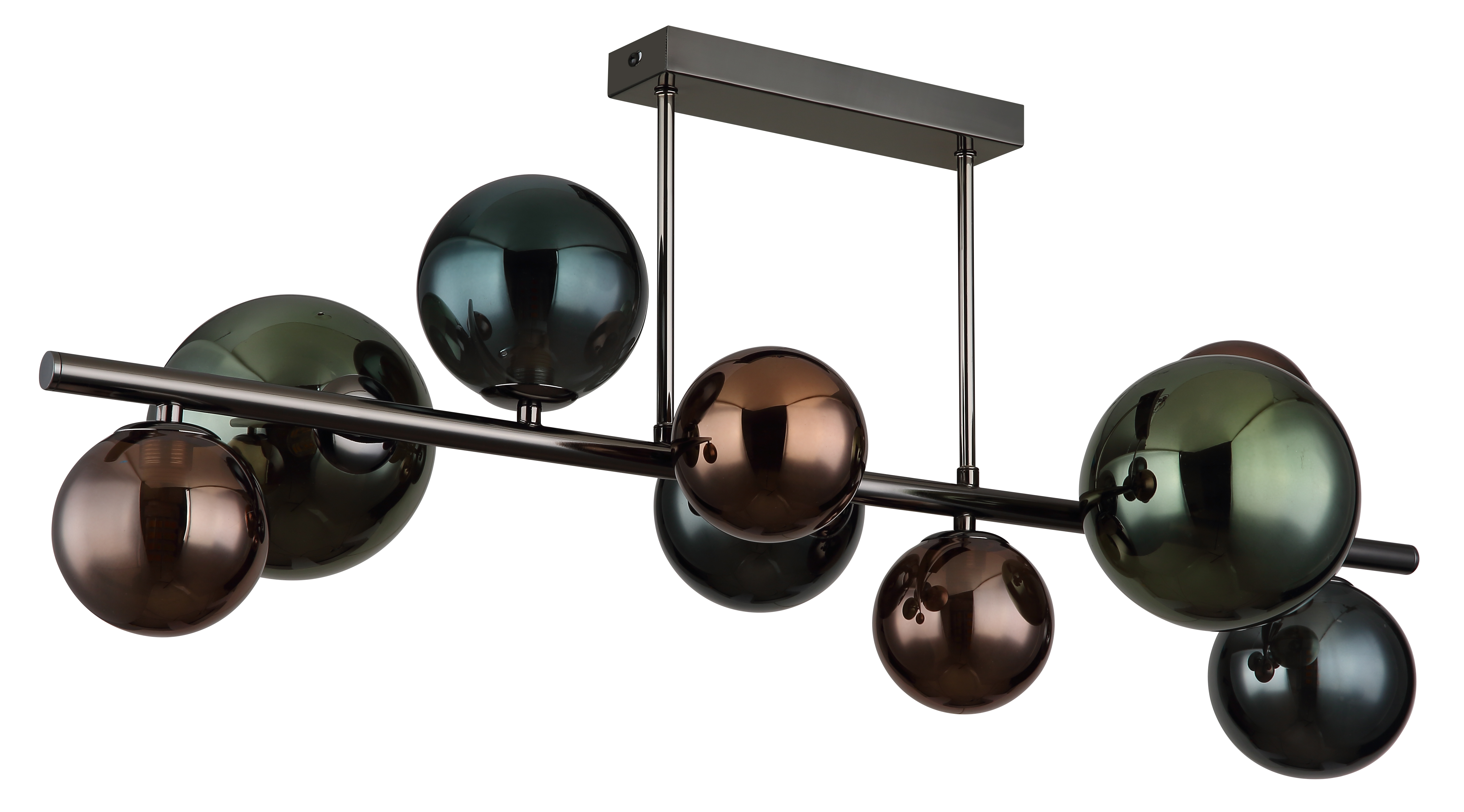 Deckenleuchte RIHA - 9xLED, Metall grau matt, 87x30x38cm