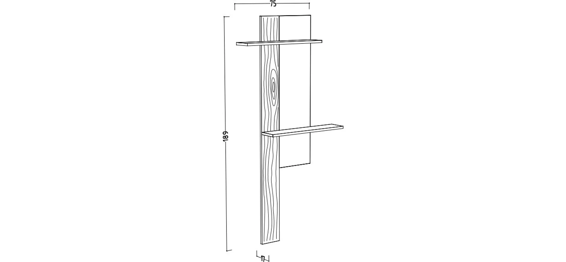 Wandboard, Kaschmir matt Lack Nachbildung - Marybelle