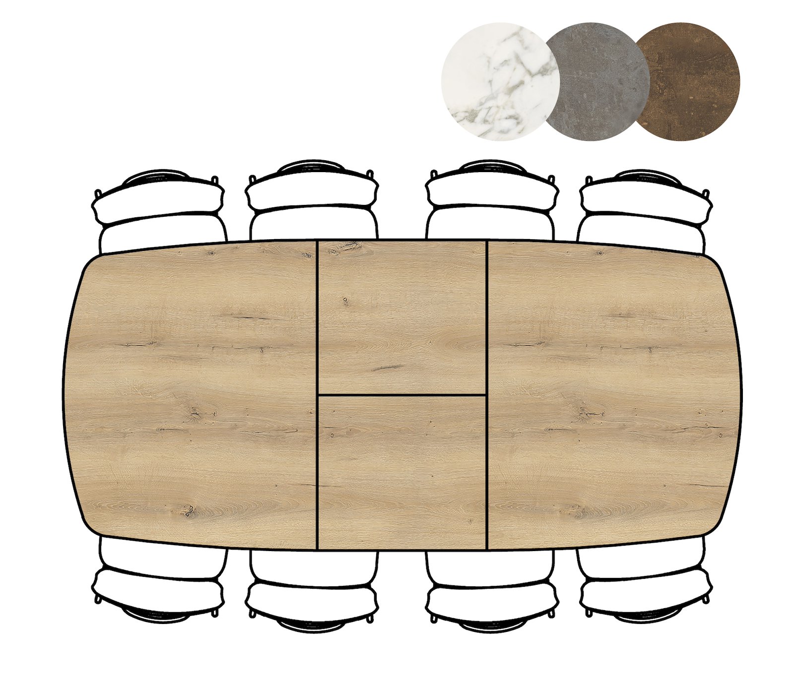 Esstisch, Eiche  - Masura - Xooon