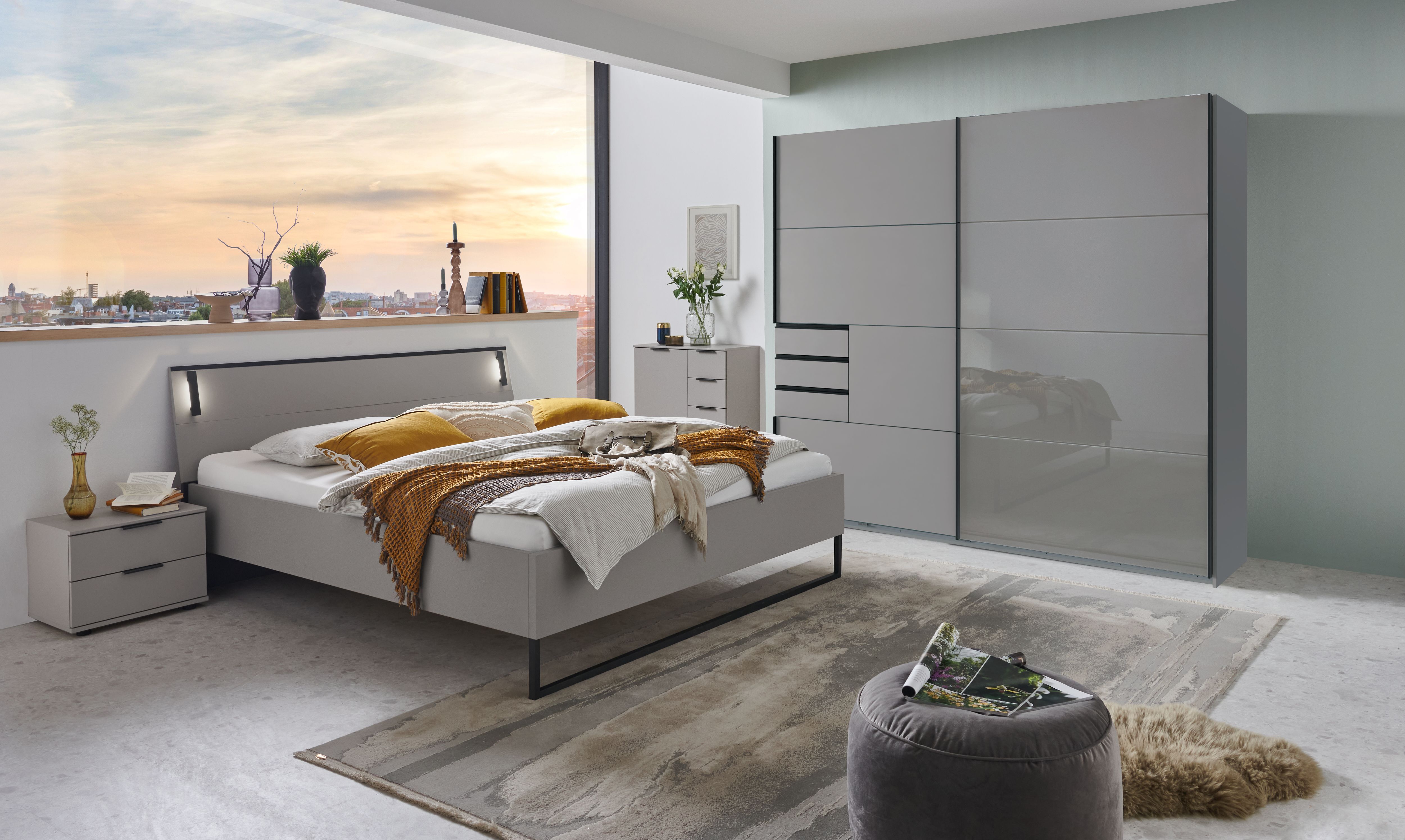 Futonbett, saharagrau - MyStyle 3071