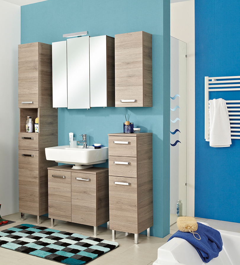 WT-Unterschrank, Eiche terra, 2 Türen - QUICKSET - 313