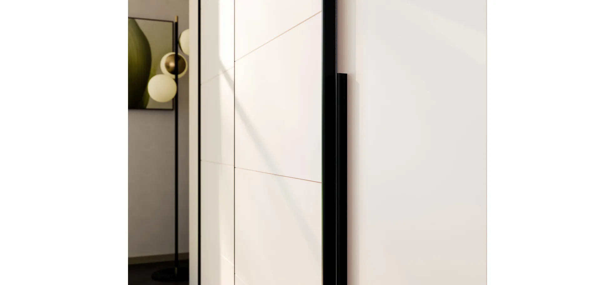 Schwebe-/Drehtürenschrank, Dekor sand - Fahda