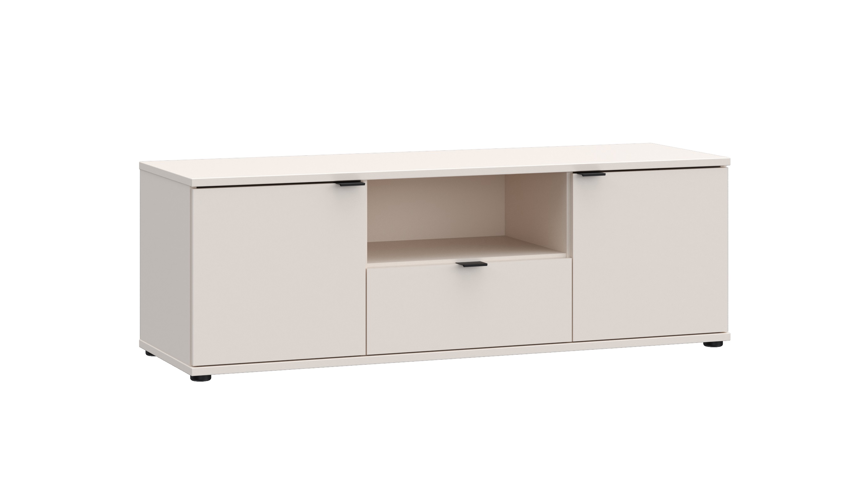 TV-Unterschrank, Sand, 2 Türen, 1 Schub - Finella