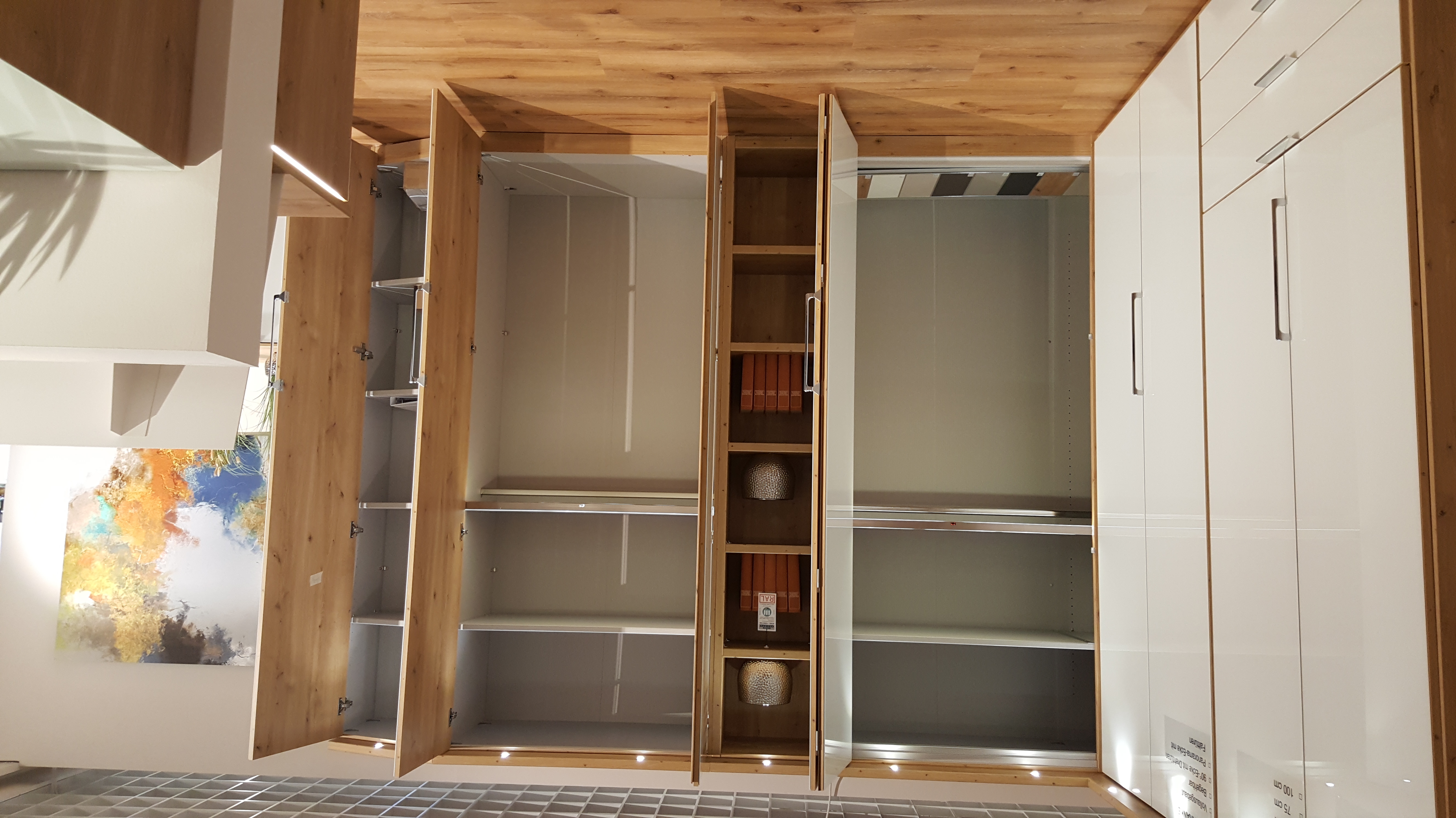 Eckkleiderschrank, Bianco-Eiche Nachbildung - LS 231120 \ 2000