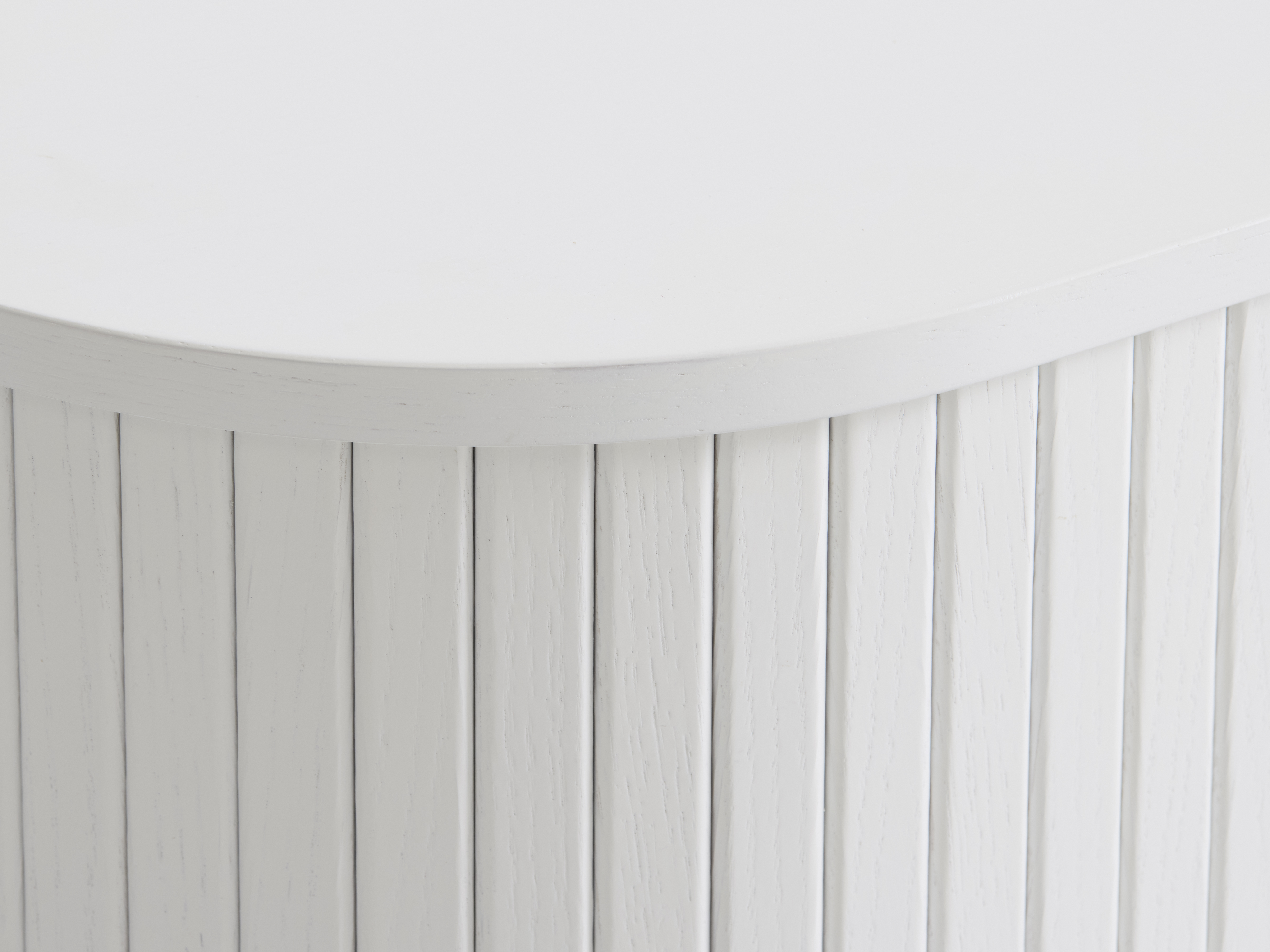 Highboard, Weiß, 2 Lamellenschiebetüren - Uriel