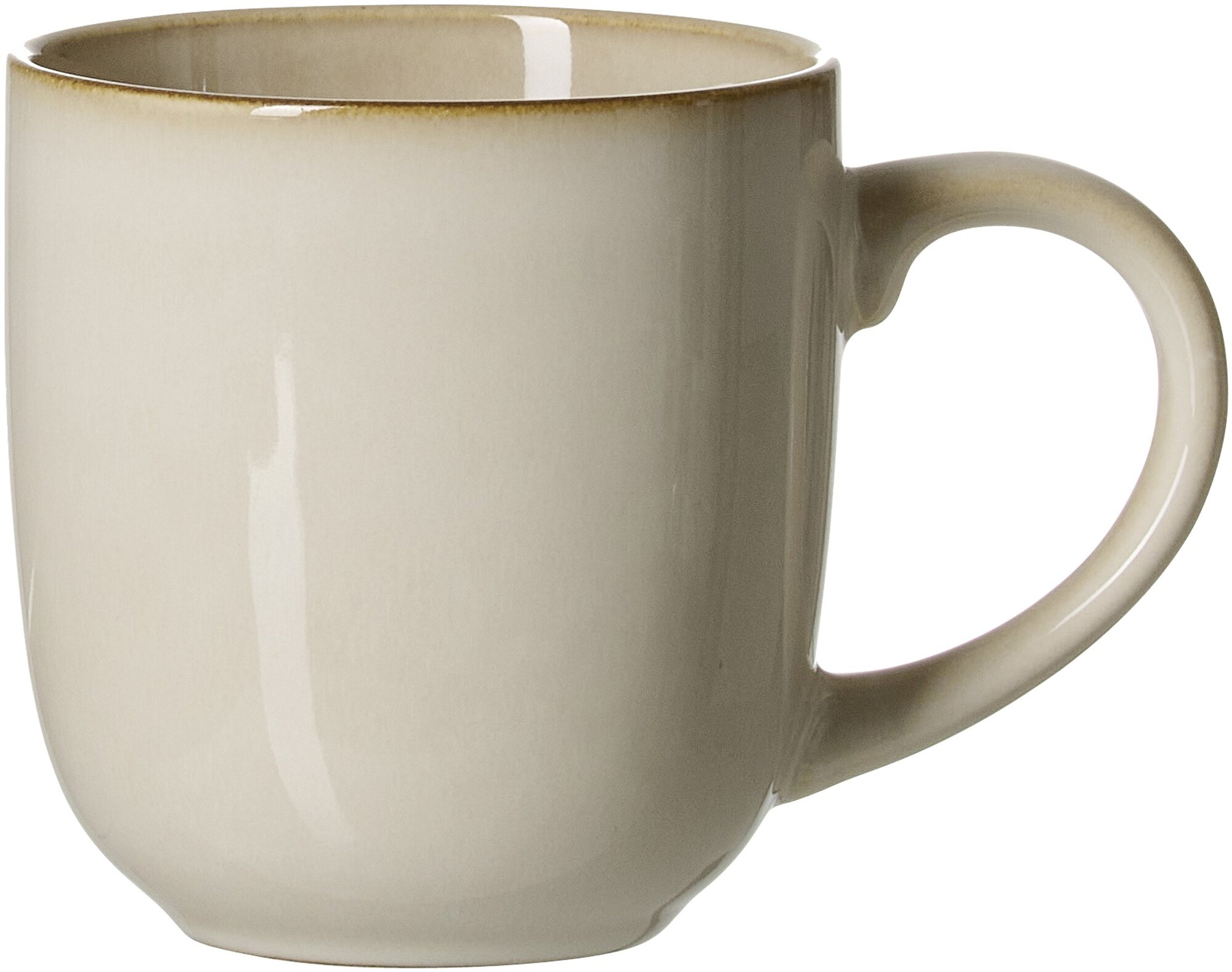 Henkelbecher Olivia - steingut, beige, 410ml