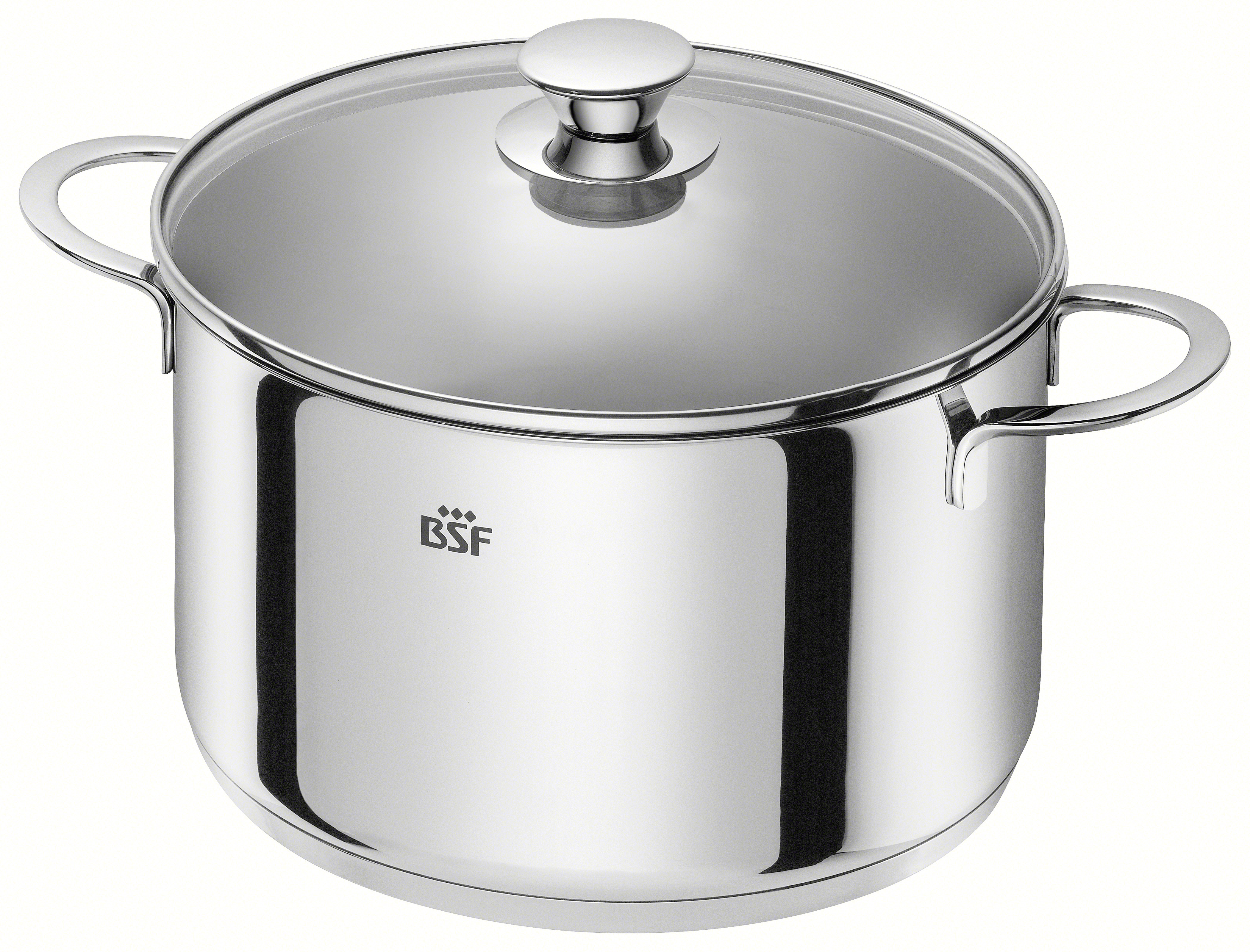 Kochtopf, 6,0 l 24 cm, 18/10 Edelstahl - BSF Bordeaux