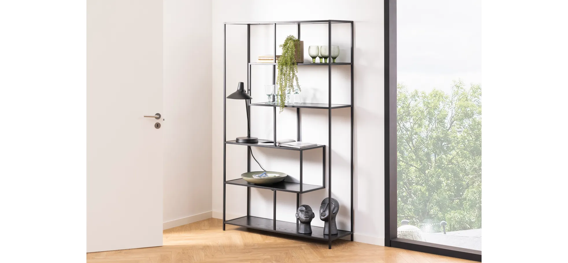 Bücherregal - Esche schwarz, Schwarz Bücherregal - Esche schwarz, Schwarz