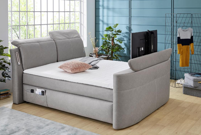 Boxspringbett, mit TV Lift-Funktion, - MyStyle 3069