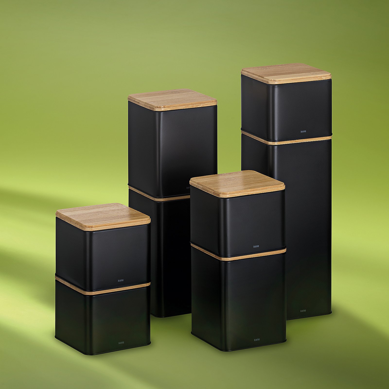 Vorratsdose Kiril 11,5x14,5x11,5 cm - Metall schwarz