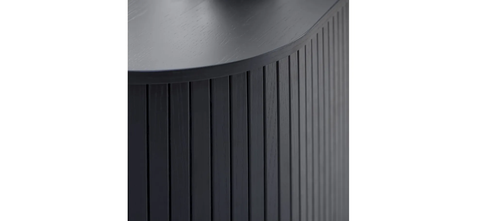 Highboard - Eiche Furnier, Schwarz