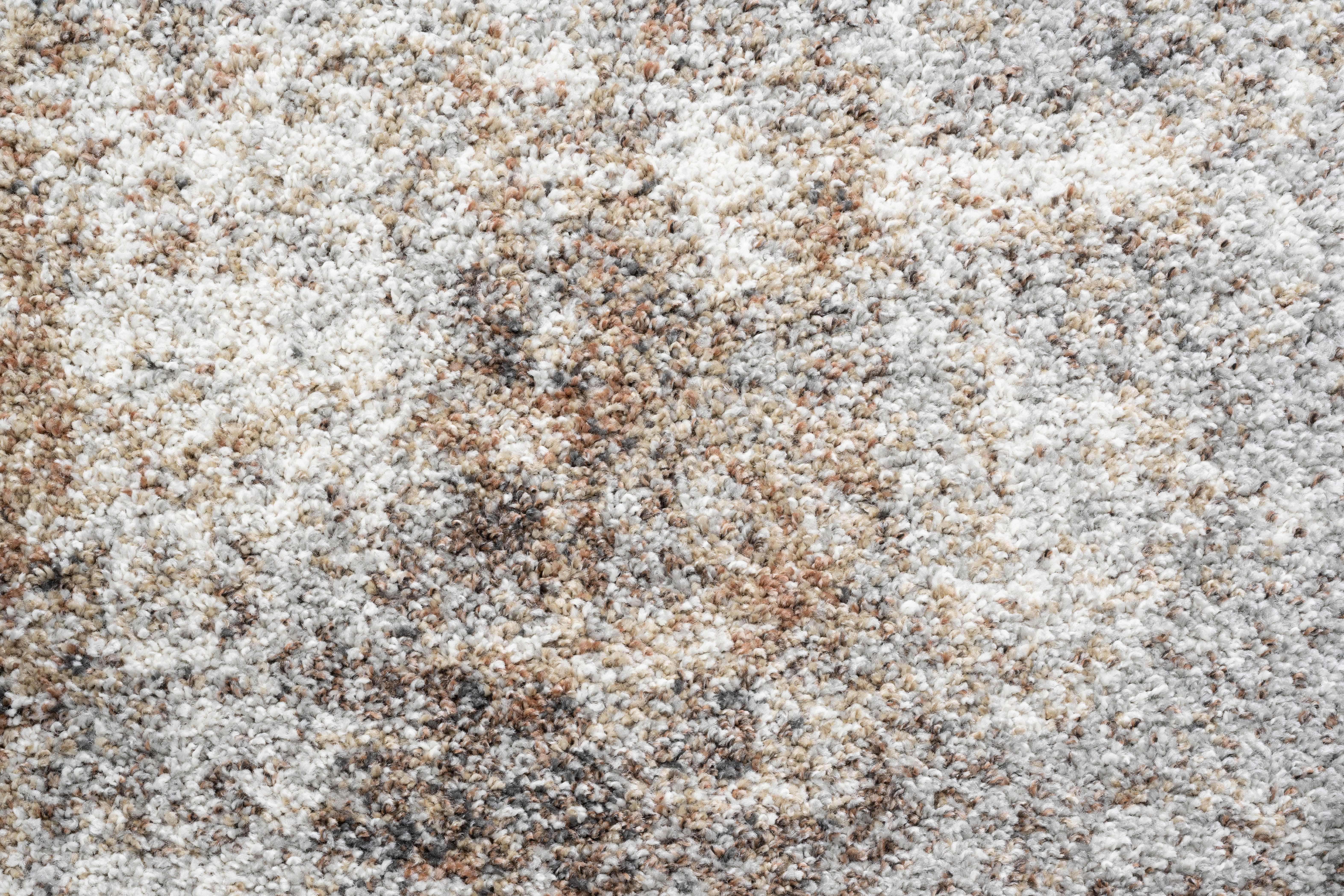 Webteppich, weiß-braun-grau, 133x195 cm - Rehari