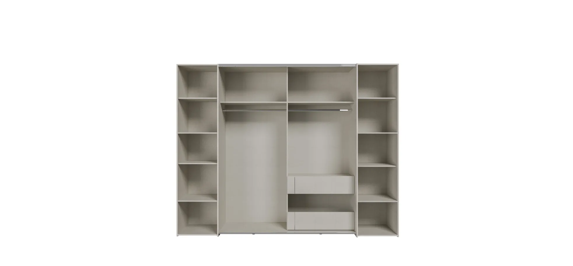 Schwebe-/Drehtürenschrank, Dekor sand - Fahda