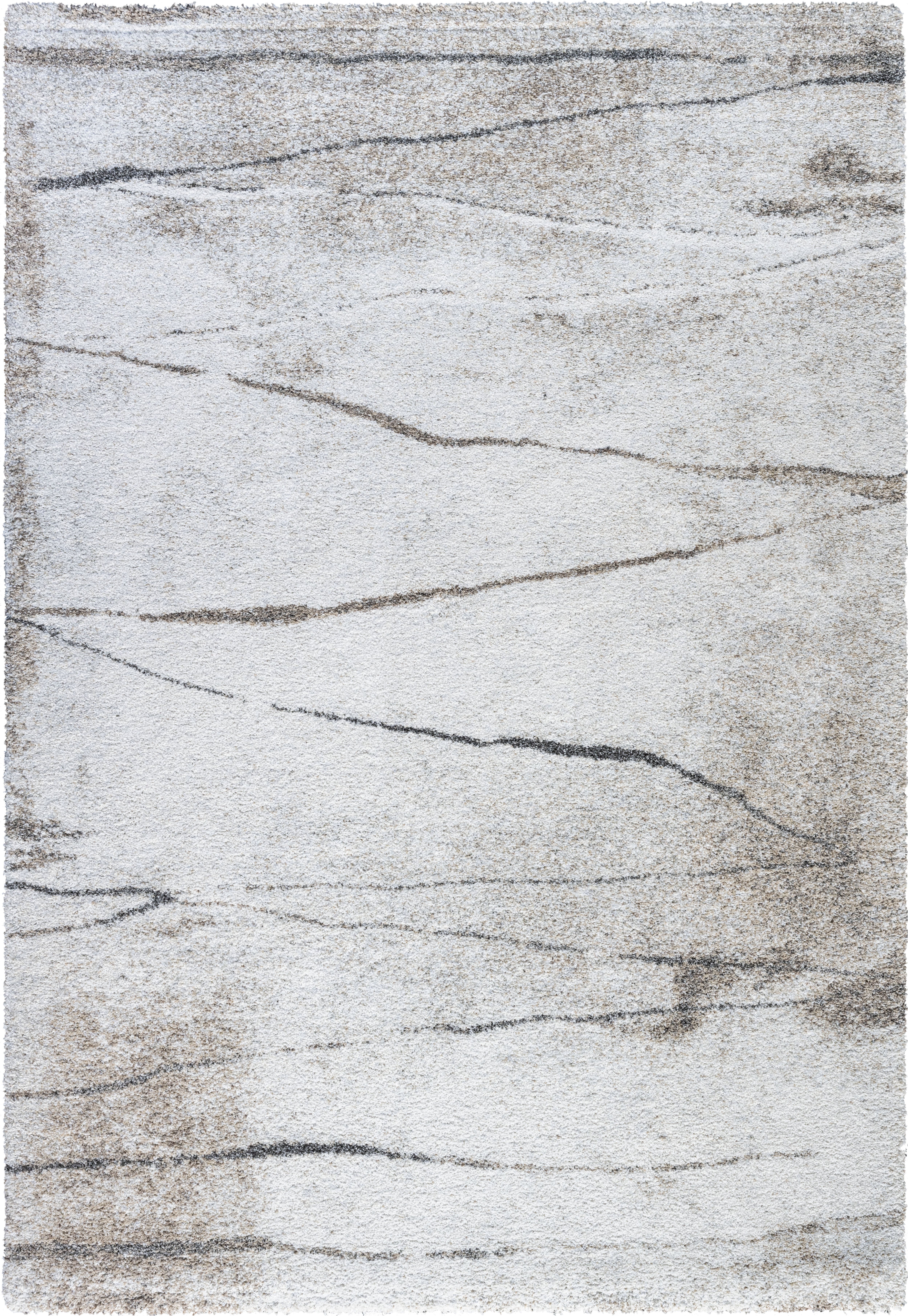 Webteppich, weiß-braun-grau, 133x195 cm - Rehari