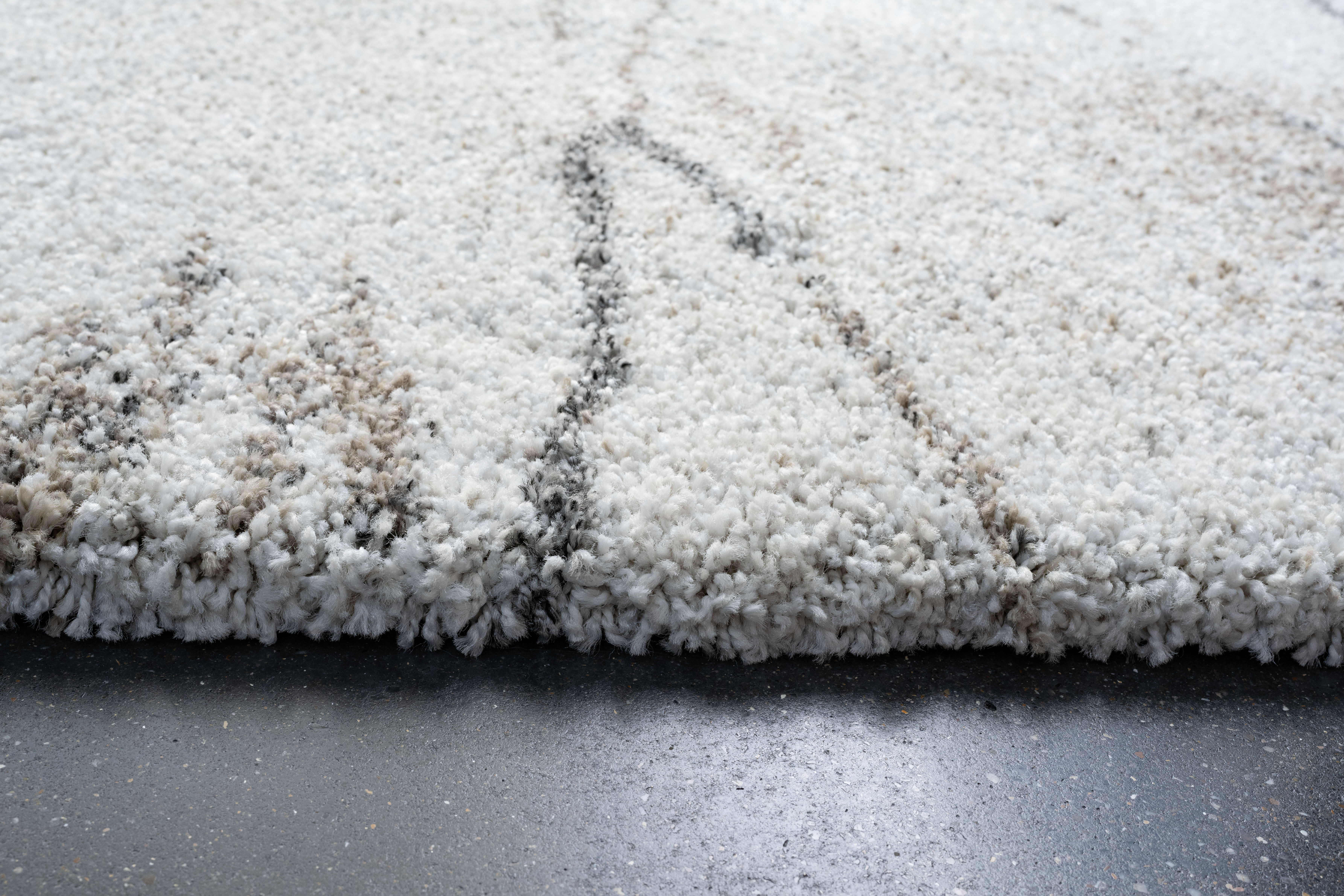 Webteppich, weiß-braun-grau, 200x290 cm - Rehari