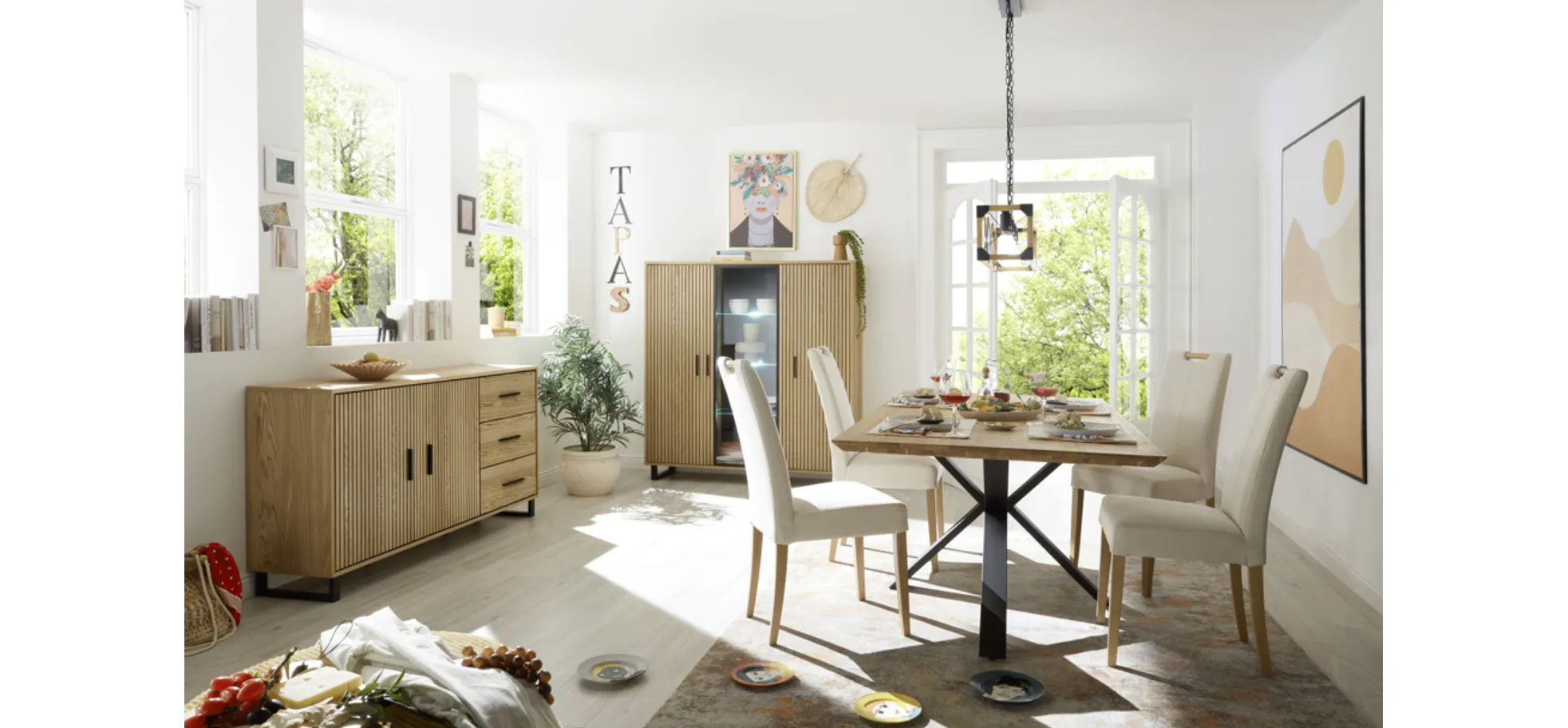 Kommode, Eiche teilmassiv geölt - Emila