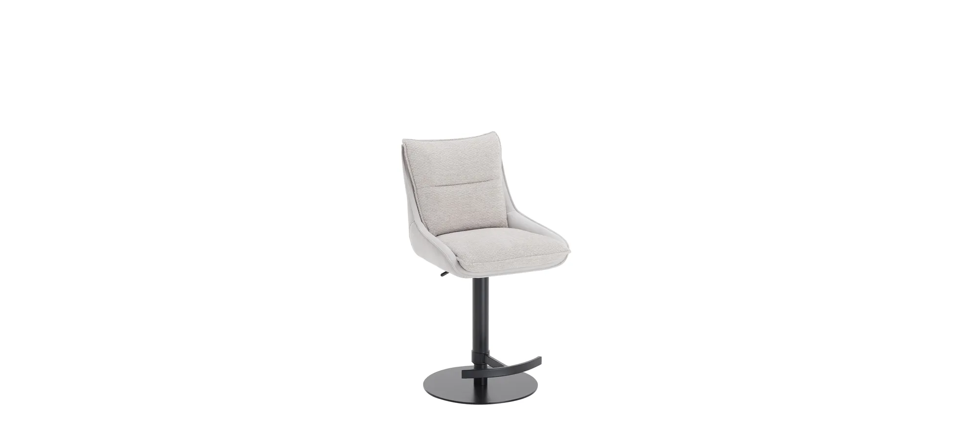 Barhocker, höhenverstellbar, Bezug silver - Mandy